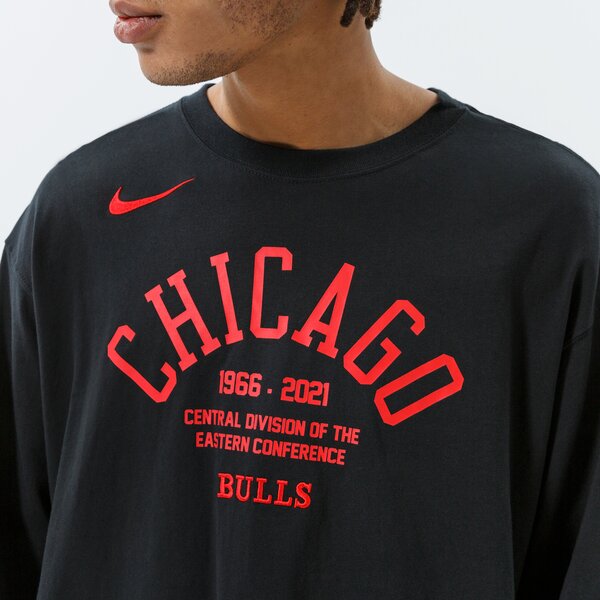 Vīriešu t krekli NIKE T-SHIRT CHI M NK CTS TM ELMNT LS TEE NBA da5891-010 krāsa melna