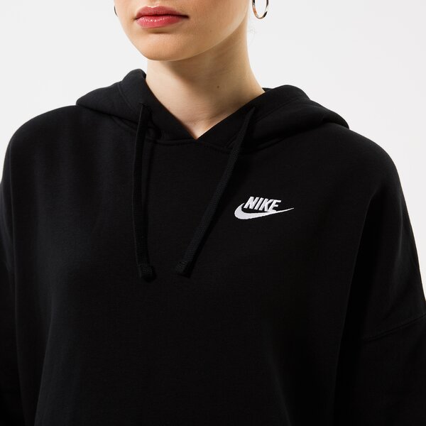 Sieviešu džemperis NIKE  DŽEMPERIS AR KAPUCI    W NSW CLUB FLC HOODIE SSNL dv5645-010 krāsa melna