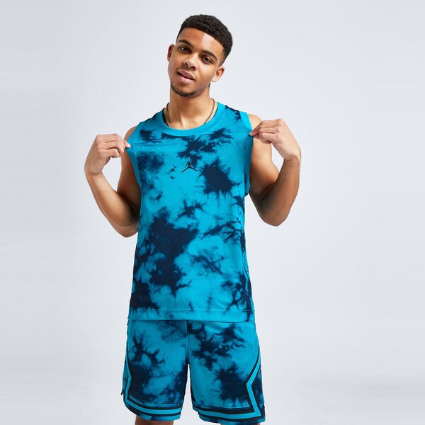 Vīriešu t krekli JORDAN TOPS BEZ PIEDURKNEM   JDAN TIE DYE JERSEY BLUE TEE  dz0565-446 krāsa melna