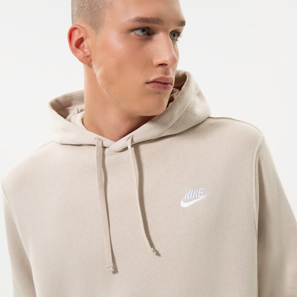 Vīriešu džemperis NIKE  DŽEMPERIS AR KAPUCI  SPORTSWEAR CLUB FLEECE bv2654-206 krāsa bēša