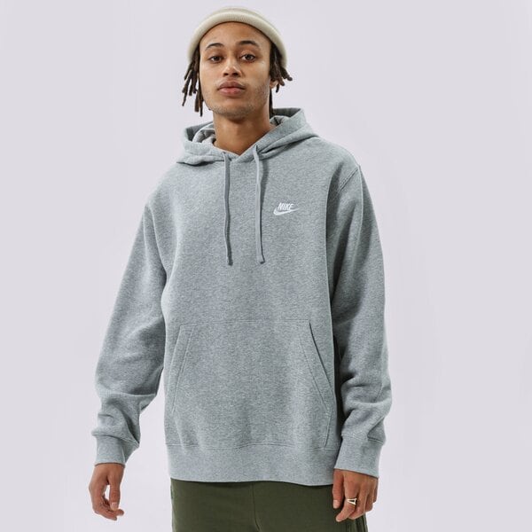 Vīriešu džemperis NIKE  DŽEMPERIS AR KAPUCI  SPORTSWEAR CLUB FLEECE bv2654-063 krāsa pelēka