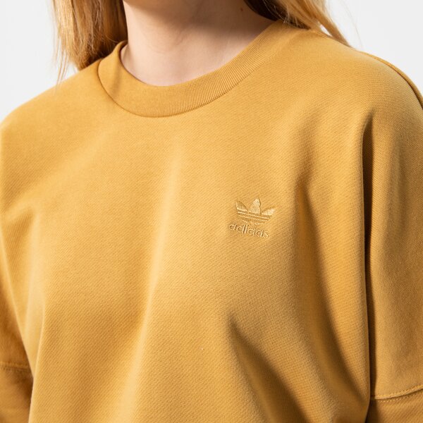 Sieviešu džemperis ADIDAS DŽEMPERIS TREFOIL SWEATER he4748 krāsa sinepju dzeltenā