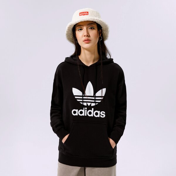 Sieviešu džemperis ADIDAS  DŽEMPERIS AR KAPUCI  TRF HOODIE fm3307 krāsa melna