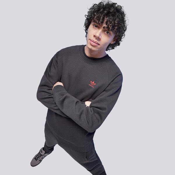 Vīriešu džemperis ADIDAS DŽEMPERIS ESSENTIAL CREW ORIGINALS CORE iz0015 krāsa melna