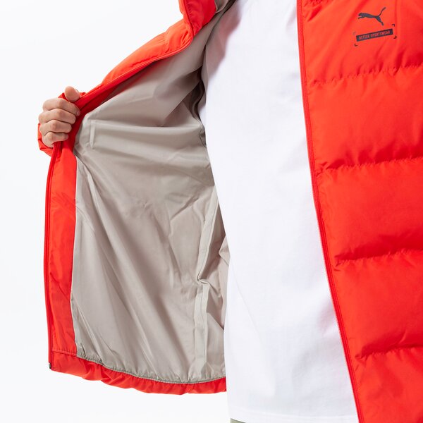 Ziemas jaka vīriešiem PUMA JAKA ZIEMAS BETTER SPORTSWEAR HOODED PUFFER 849331 26 krāsa sarkana