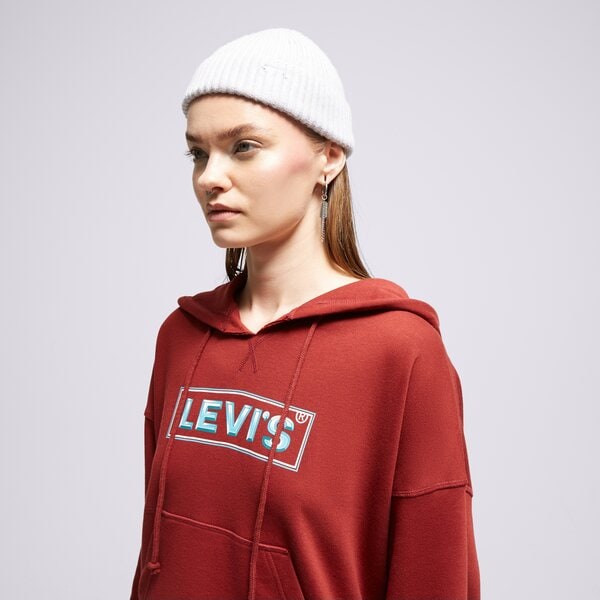 Sieviešu džemperis LEVI'S  DŽEMPERIS AR KAPUCI  GR AUTHENTIC a5591-0007 krāsa bordo