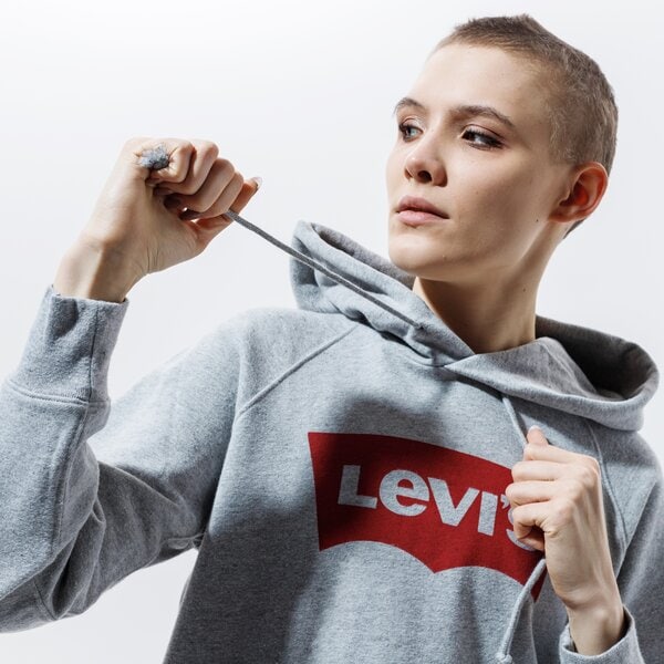 Sieviešu džemperis LEVI'S  DŽEMPERIS AR KAPUCI  GRAPHIC SPORT HOODIE 35946-0003 krāsa pelēka
