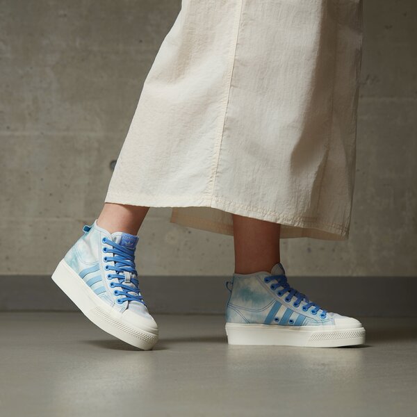 Sporta apavi sievietēm ADIDAS NIZZA PLATFORM MID W hq4327 krāsa zila