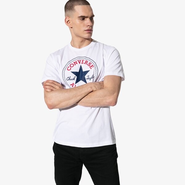 Vīriešu t krekli CONVERSE T-SHIRT SS CHUCK PATCH TEE 10007887-a04 krāsa balta