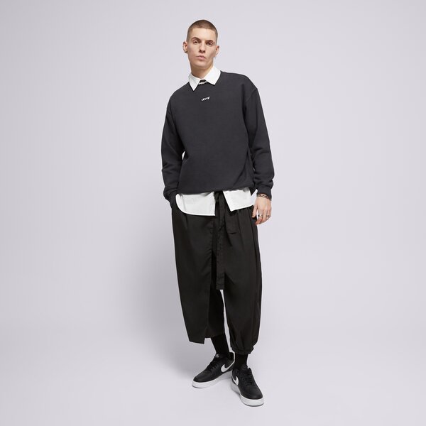 Vīriešu džemperis LEVI'S DŽEMPERIS RELAXED BABY TAB CREW BLACKS a4230-0023 krāsa melna