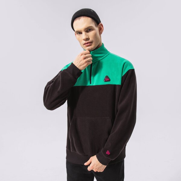 Vīriešu džemperis NEW ERA DŽEMPERIS NEW ERA COLOURBLOCK QUARTER ZIP 12893060 krāsa melna