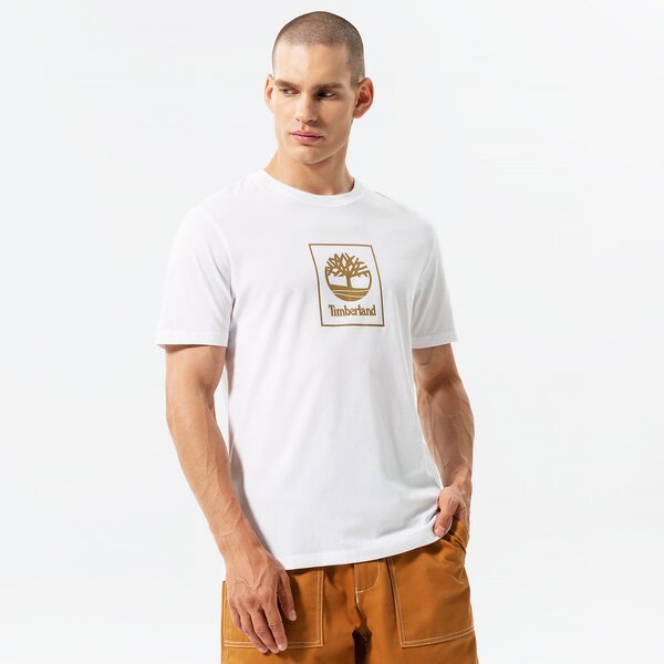 Vīriešu t krekli TIMBERLAND T-SHIRT STACK LOGO WHITE/ANTIQUE BRONZE tb0a5zh1dh11 krāsa balta