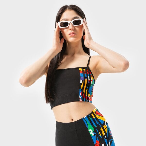 Krekli sievietēm ADIDAS CROP TOP hc4465 krāsa melna