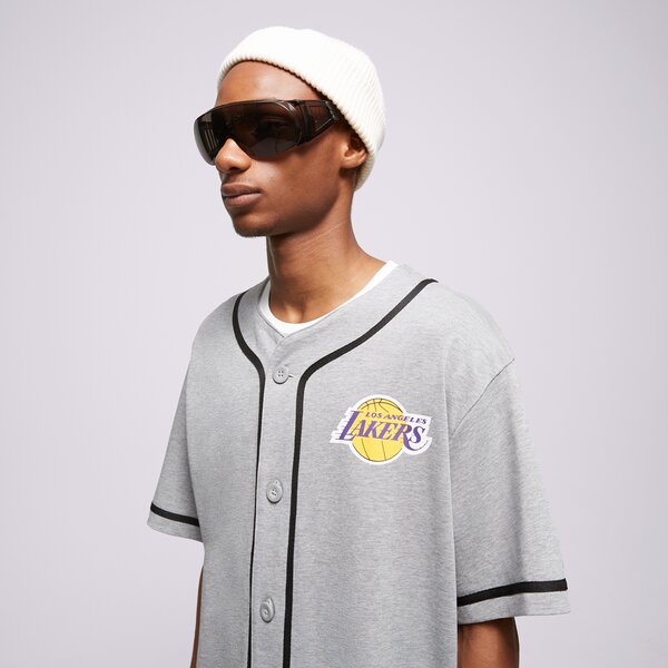 Vīriešu t krekli NEW ERA T-SHIRT NBA BASEBALL JERSEY BULLS LOS ANGELES LAKERS 60357098 krāsa pelēka