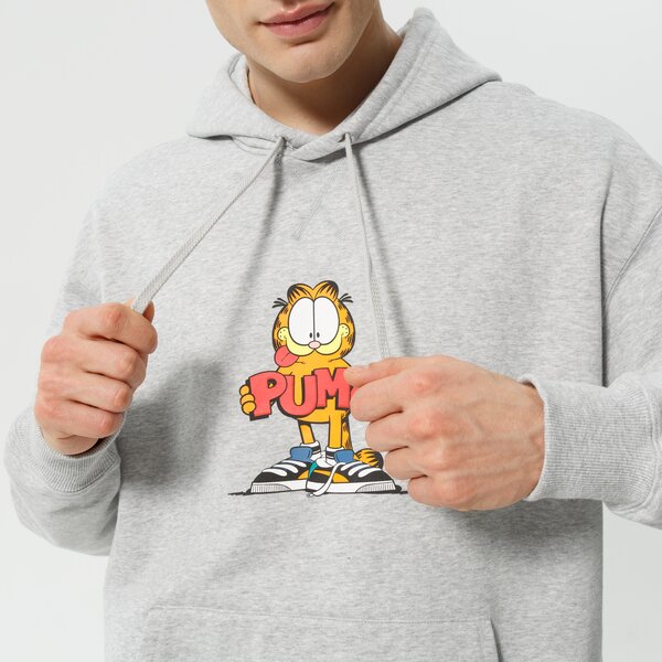 Vīriešu džemperis PUMA  DŽEMPERIS AR KAPUCI  PUMA X GARFIELD HOODIE 534435 04 krāsa pelēka