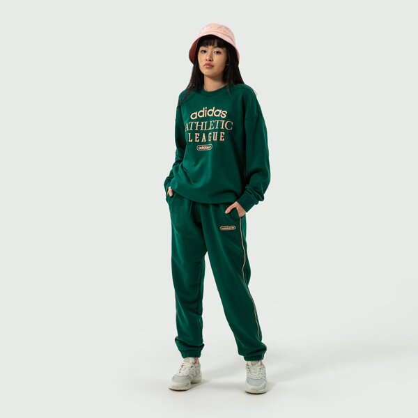 Sieviešu džemperis ADIDAS DŽEMPERIS CREW hl0046 krāsa zaļa