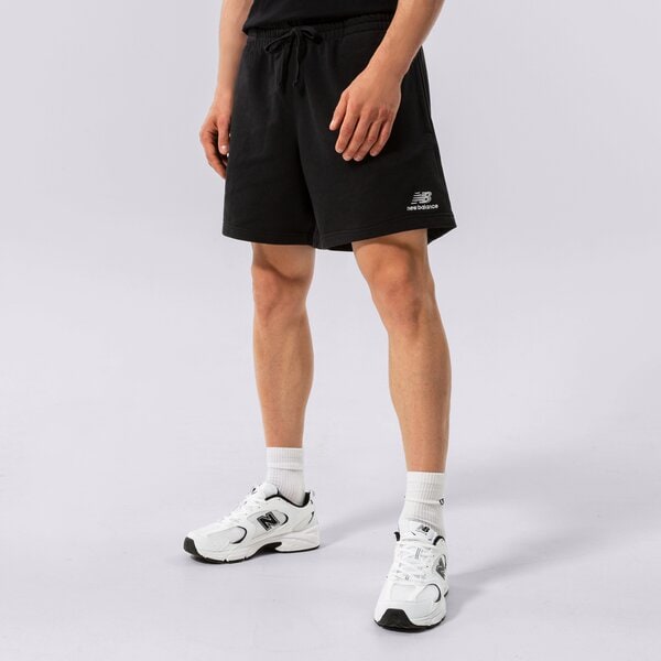 Vīriešu šorti NEW BALANCE ŠORTI NB ESSENTIALS UNI-SSENTIALS FLEECE SHORT us21500bk krāsa melna