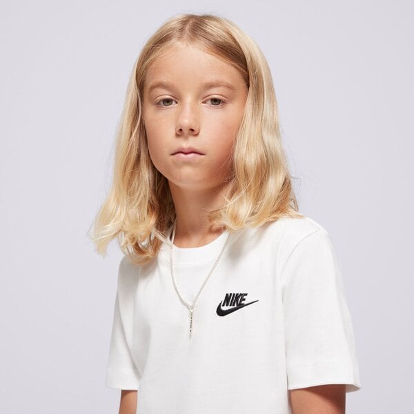 T krekli bērniem NIKE T-SHIRT K NSW TEE EMB FUTURA LBR BOY fz5177-100 krāsa balta
