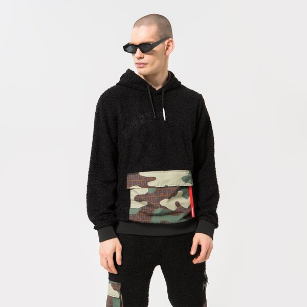 Vīriešu džemperis SPRAYGROUND  DŽEMPERIS AR KAPUCI  TEDDYCAMO POCKET sp268blk krāsa daudzkrāsaina