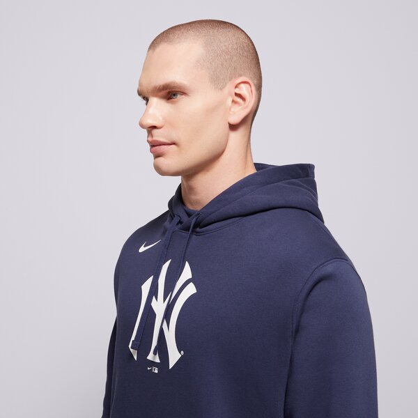 Vīriešu džemperis NIKE  DŽEMPERIS AR KAPUCI  MLB LOGO CLUB FLEECE HOOD NEW YOR nkdk-44b-nk-ckx krāsa tumši zila