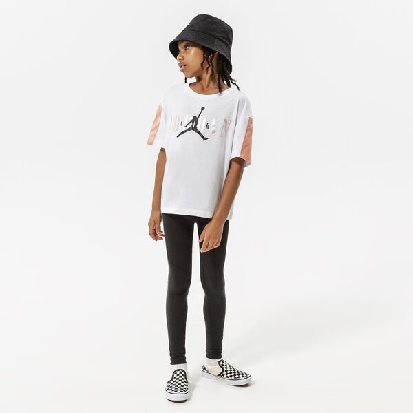 T krekli bērniem JORDAN T-SHIRT PINK SATIN GIRL 45b516-001 krāsa balta