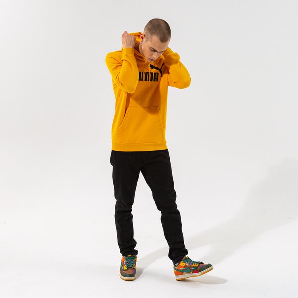 Vīriešu džemperis PUMA  DŽEMPERIS AR KAPUCI  ESS HEATHER HOODIE FL - MINERAL Y 58673937 krāsa dzeltena