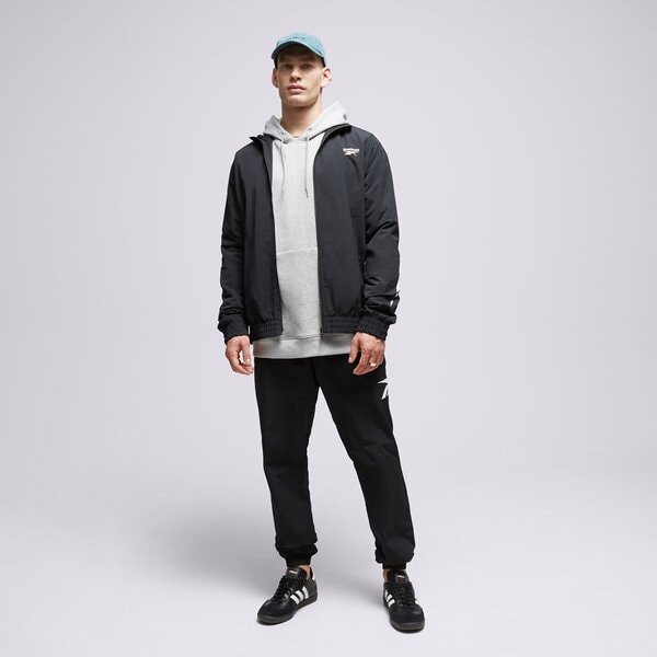 Vīriešu džemperis REEBOK DŽEMPERIS AR RĀVĒJSLĒDZĒJU    CL VECTOR TRACKTOP 100031168 krāsa melna