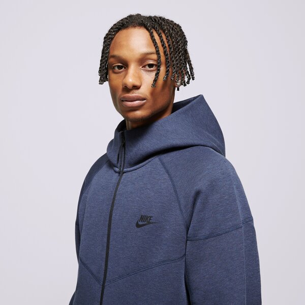Vīriešu džemperis NIKE  DŽEMPERIS AR KAPUCI    M NK TCH FLC FZ WR HOODIE fb7921-473 krāsa tumši zila
