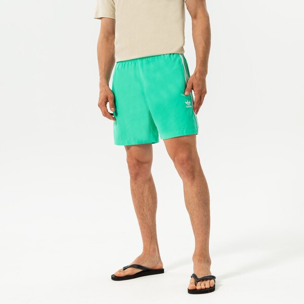 Vīriešu šorti ADIDAS ŠORTI 3-STRIPES SWIMS hf2119 krāsa zaļa