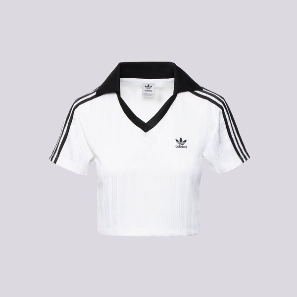 Krekli sievietēm ADIDAS T-SHIRT V-NECK POLO jd2608 krāsa balta