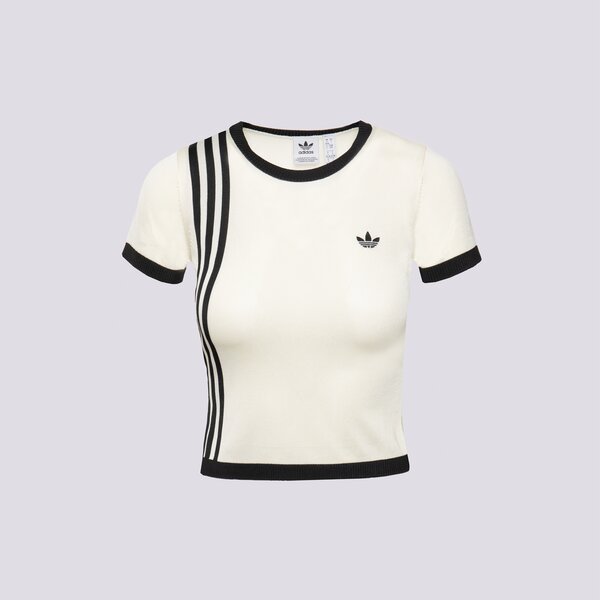 Krekli sievietēm ADIDAS T-SHIRT KNITTED 3S TEE jj0961 krāsa krēmīga