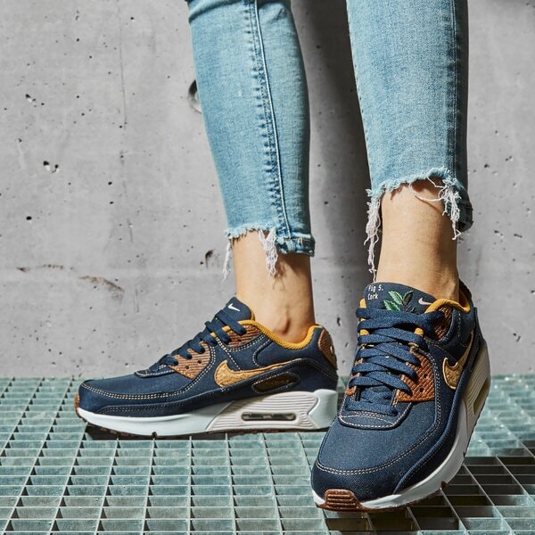 Sporta apavi bērniem NIKE AIR MAX 90 SE dc7774-400 krāsa tumši zila
