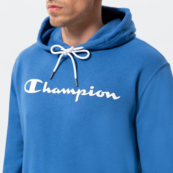 Vīriešu džemperis CHAMPION  DŽEMPERIS AR KAPUCI  HOODED SWEATSHIRT 217142bs007 krāsa zila