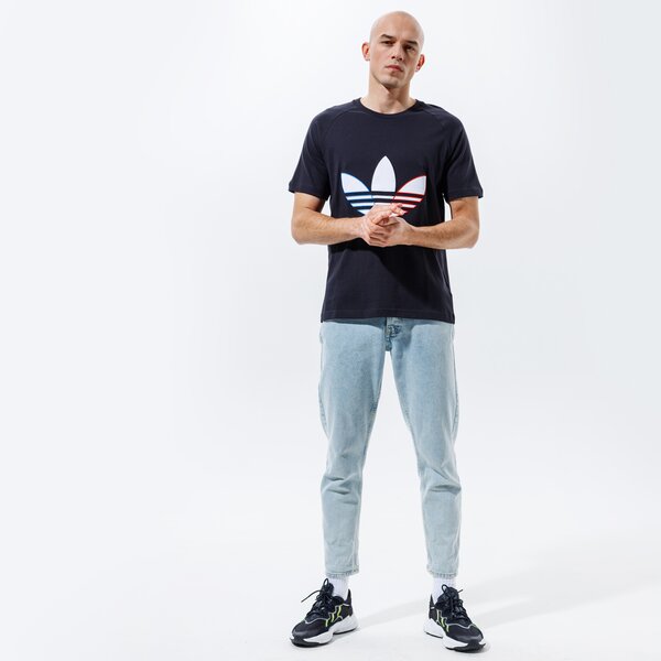 Vīriešu t krekli ADIDAS T-SHIRT TRICOL TEE gq8919 krāsa melna