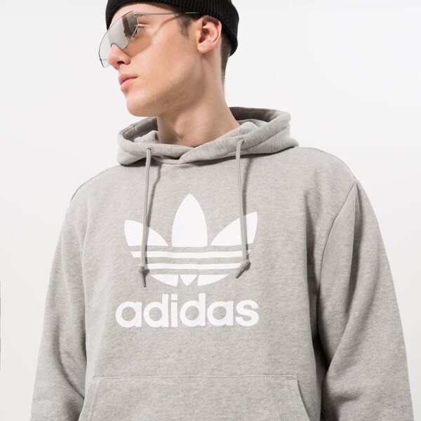 Vīriešu džemperis ADIDAS  DŽEMPERIS AR KAPUCI  TREFOIL HOODY ia4884 krāsa pelēka