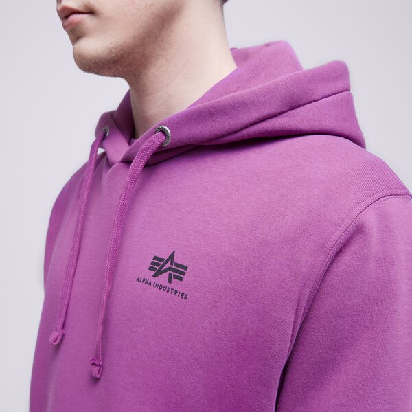 Vīriešu džemperis ALPHA INDUSTRIES  DŽEMPERIS AR KAPUCI  BASIC 196318677 krāsa violeta
