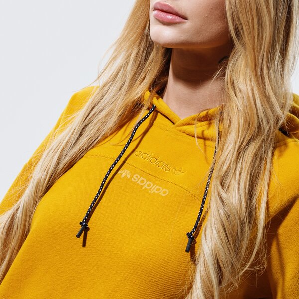 Sieviešu džemperis ADIDAS  DŽEMPERIS AR KAPUCI  HOODIE gd3896 krāsa sinepju dzeltenā