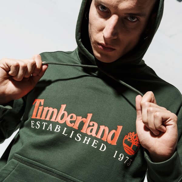 Vīriešu džemperis TIMBERLAND DŽEMPERIS ESSENTIAL ESTABLISHED 1973 tb0a1y2du311 krāsa zaļa