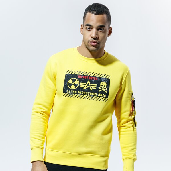Vīriešu džemperis ALPHA INDUSTRIES DŽEMPERIS RADIOACTIVE SWEATER 128320465 krāsa dzeltena